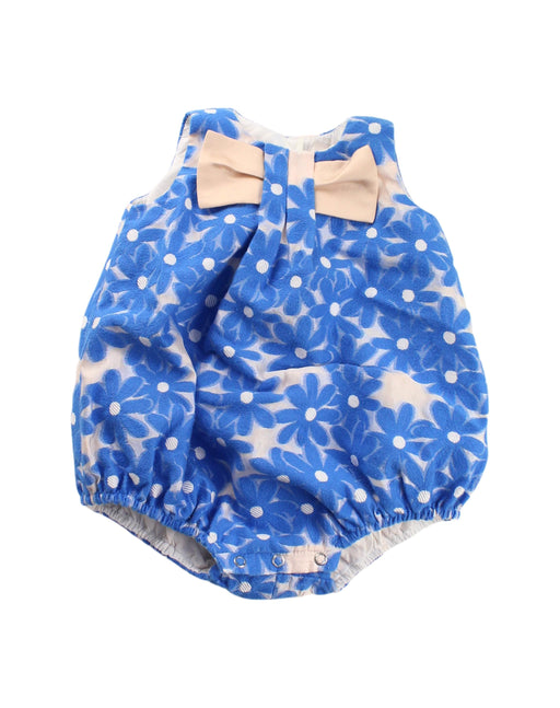 A Blue Bodysuits from Hucklebones in size 0-3M for girl. (Front View)