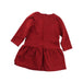 A Red Long Sleeve Dresses from Chloe in size 6-12M for girl. (Back View)