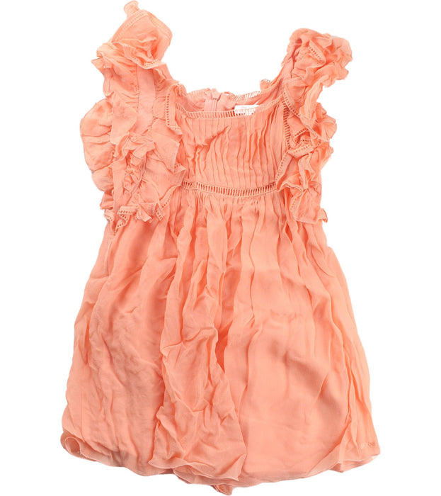A Orange Short Sleeve Dresses from Chloe in size 6T for girl. (Front View)