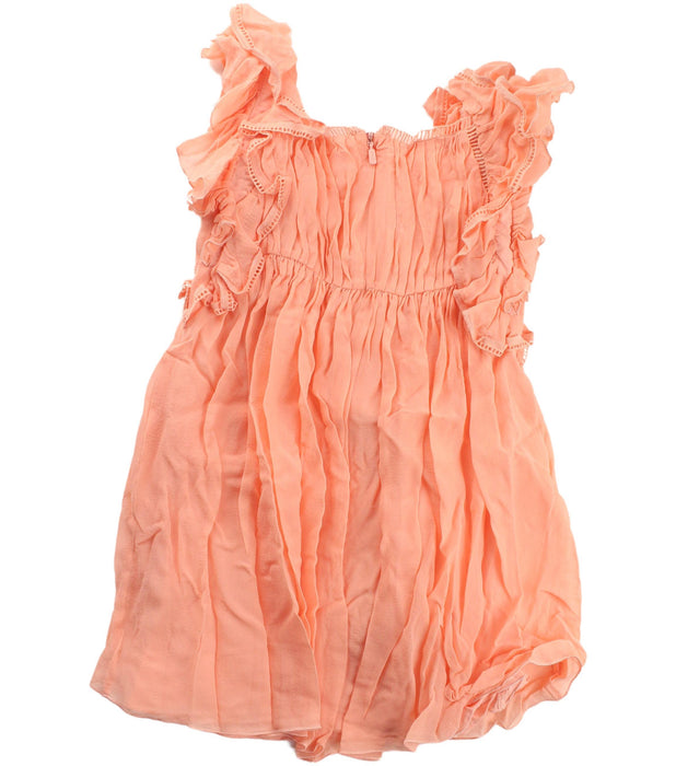 A Orange Short Sleeve Dresses from Chloe in size 6T for girl. (Back View)