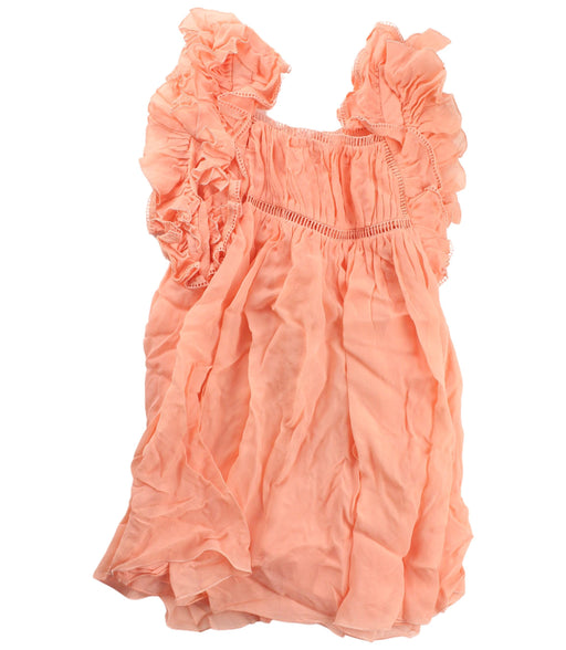 A Orange Short Sleeve Dresses from Chloe in size 4T for girl. (Front View)