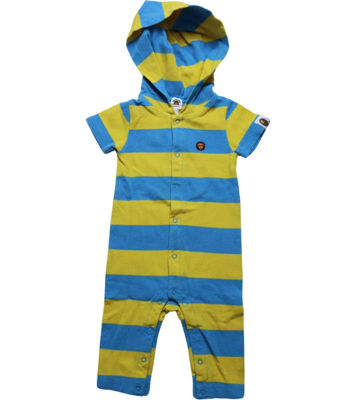 A Blue Short Sleeve Jumpsuits from BAPE KIDS in size 3-6M for boy. (Front View)