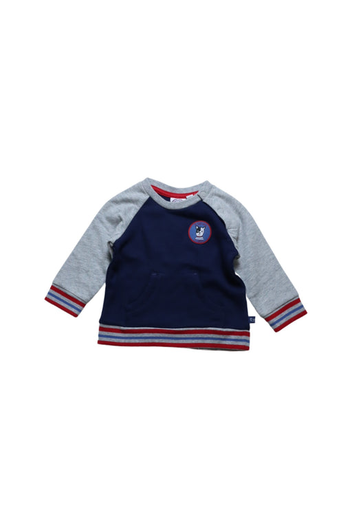 A Navy Crewneck Sweatshirts from La Compagnie des Petits in size 3-6M for boy. (Front View)