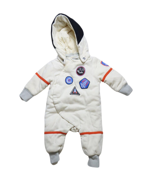A Ivory Long Sleeve Jumpsuits from CIGOGNE Bébé in size 0-3M for boy. (Front View)