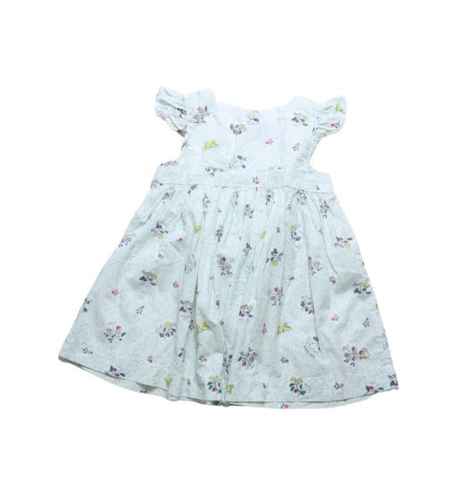 A Green Sleeveless Dresses from Petit Bateau in size 6-12M for girl. (Front View)