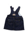 A Navy Overall Dresses from Petit Bateau in size 6-12M for girl. (Back View)