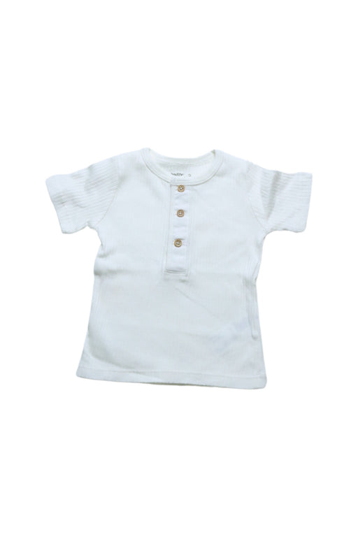 A White Short Sleeve Tops from Bout'Chou in size 3-6M for girl. (Front View)