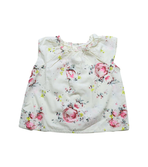 A Ivory Sleeveless Tops from Bonpoint in size 6-12M for girl. (Front View)