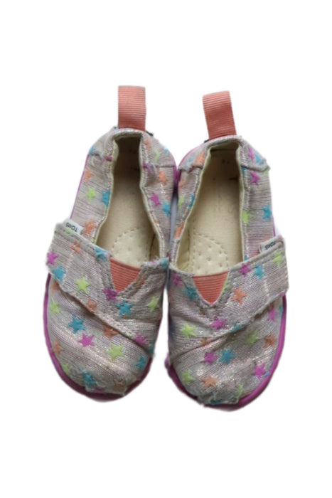 A Multicolour Slip Ons from Toms in size 18-24M for girl. (Back View)