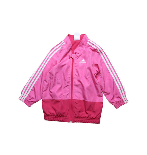A Pink Lightweight Jackets from Adidas in size 2T for girl. (Front View)