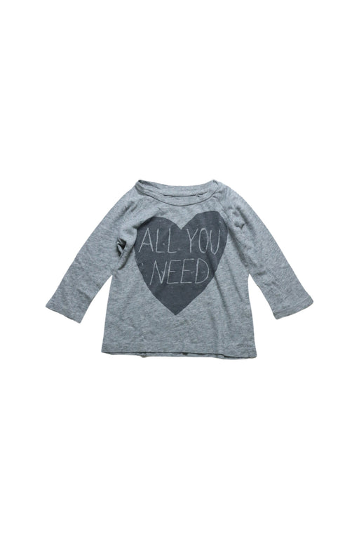 A Grey Long Sleeve Tops from Crewcuts in size 2T for girl. (Front View)