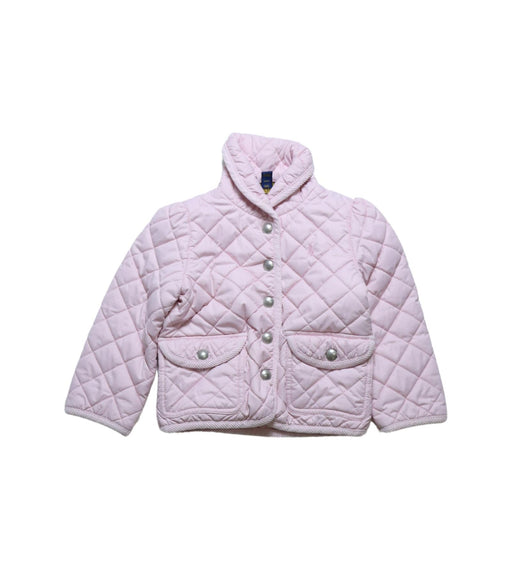 A Pink Puffer/Quilted Jackets from Polo Ralph Lauren in size 2T for girl. (Front View)
