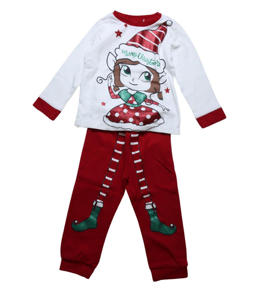 A Red Pyjama Sets from Chicco in size 2T for girl. (Front View)