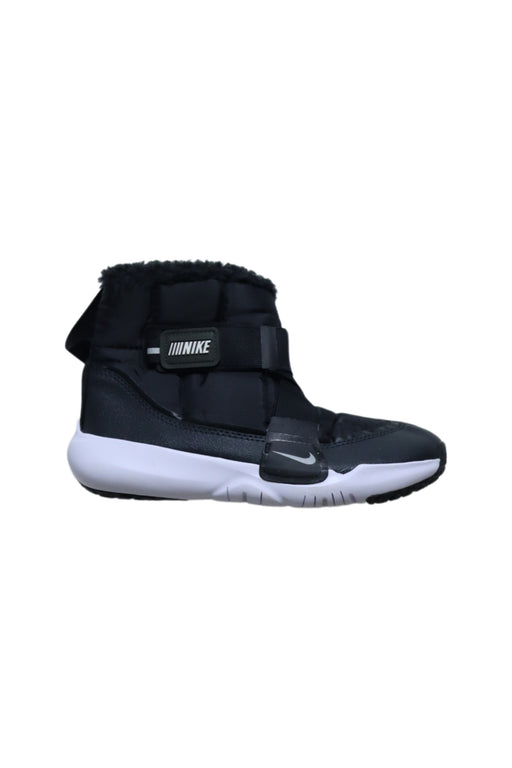A Black Winter Boots from Nike in size 10Y for girl. (Front View)