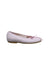 A Pink Flats from Jacadi in size 3T for girl. (Front View)
