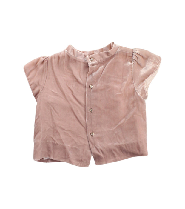 A Peach Short Sleeve Tops from Bonpoint in size 3T for girl. (Back View)