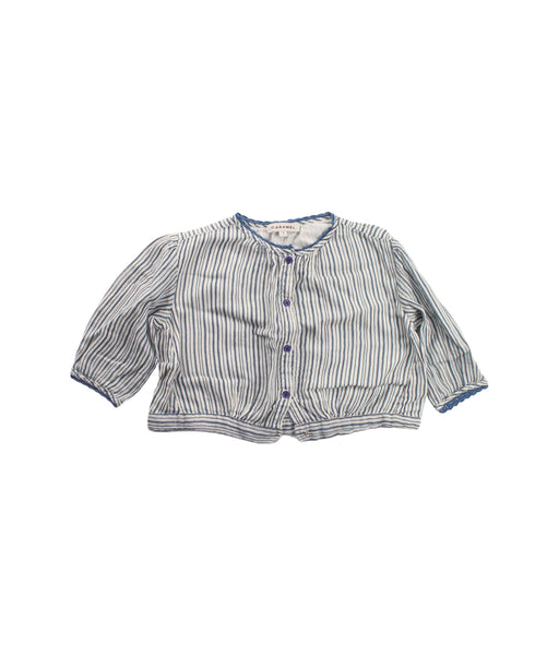 A Blue Shirts from Caramel in size 3T for girl. (Front View)