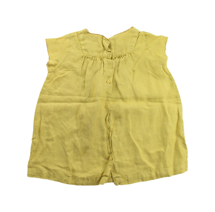 A Yellow Short Sleeve Tops from Caramel in size 2T for girl. (Back View)