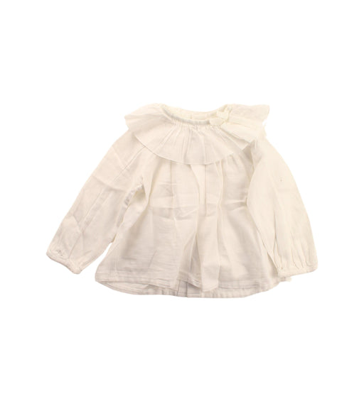 A White Long Sleeve Tops from Chloe in size 12-18M for girl. (Front View)
