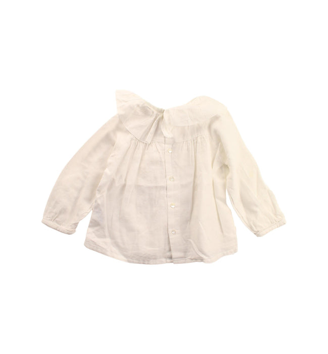 A White Long Sleeve Tops from Chloe in size 12-18M for girl. (Back View)