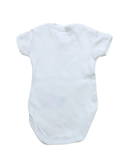 A Ivory Short Sleeve Bodysuits from Chicco in size 0-3M for girl. (Back View)