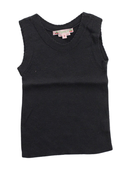 A Black Sleeveless Tops from Bonpoint in size 3T for girl. (Front View)