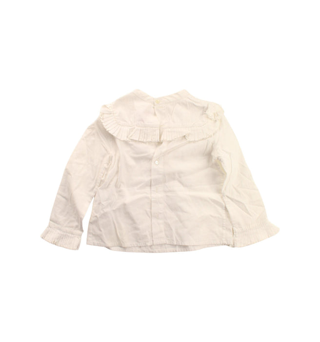 A White Long Sleeve Tops from Bonpoint in size 4T for girl. (Back View)