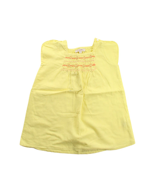 A Yellow Short Sleeve Dresses from Caramel in size 2T for girl. (Front View)