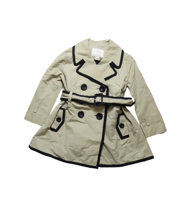 A Beige Coats from Kate Spade in size 4T for girl. (Front View)