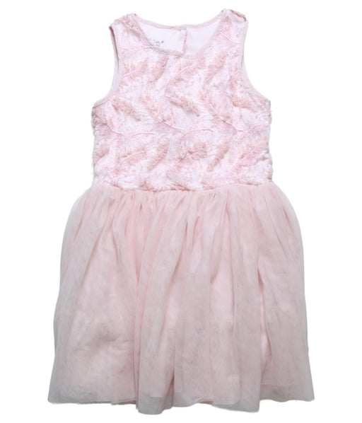 A Pink Sleeveless Dresses from Pippa & Julie in size 6T for girl. (Front View)