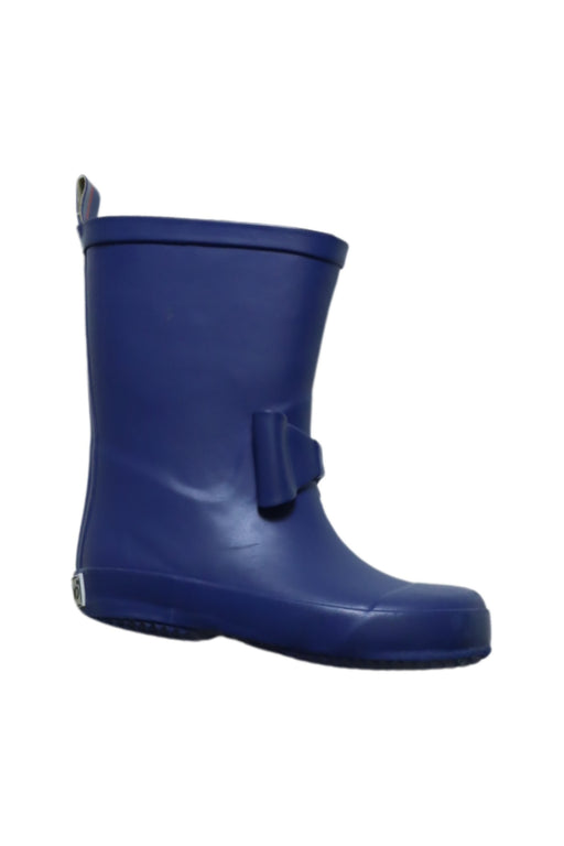 A Navy Rain Boots from Boxbo in size 4T for girl. (Front View)