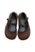 A Brown Flats from Bonpoint in size 12-18M for girl. (Back View)