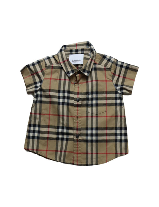 A Brown Shirts from Burberry in size 3-6M for boy. (Front View)