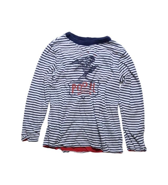 A Navy Long Sleeve Tops from Polo Ralph Lauren in size 7Y for boy. (Front View)