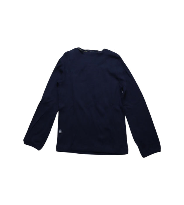 A Navy Long Sleeve Tops from Jacadi in size 6T for girl. (Back View)