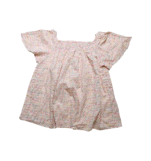 A Pink Short Sleeve Tops from Bonton in size 12Y for girl. (Front View)