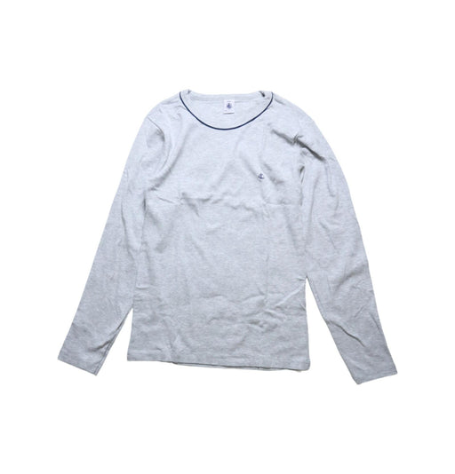 A Grey Long Sleeve Tops from Petit Bateau in size 14Y for neutral. (Front View)