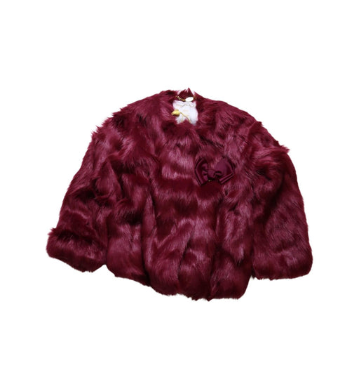 A Burgundy Puffer/Quilted Jackets from Angel's Face in size 6T for girl. (Front View)