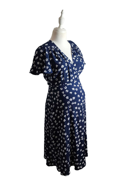 A Blue Short Sleeve Dresses from Seraphine in size XS for maternity. (Front View)