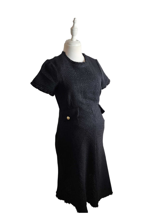 A Black Short Sleeve Dresses from Seraphine in size XS for maternity. (Front View)