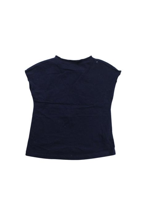 A Blue Sleeveless Tops from Il Gufo in size 4T for girl. (Back View)