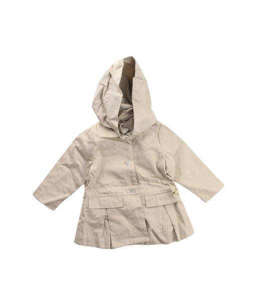 A Beige Lightweight Jackets from Tartine et Chocolat in size 6-12M for girl. (Front View)