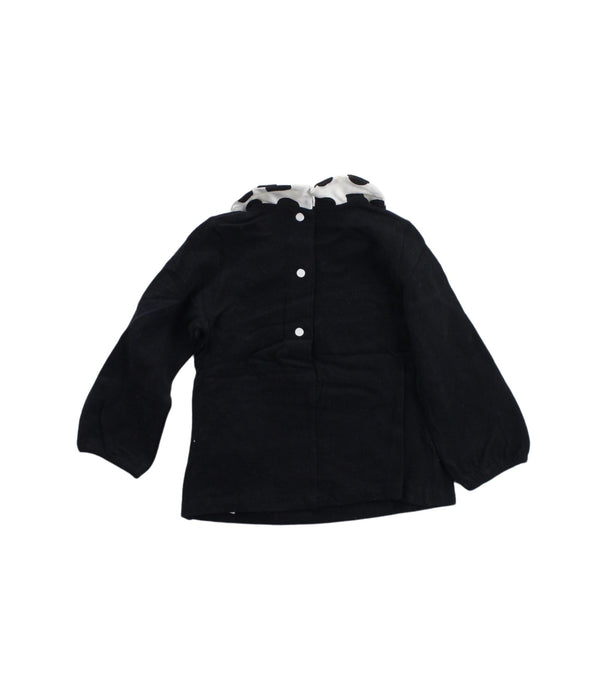 A Black Long Sleeve Tops from Moschino in size 6-12M for girl. (Back View)