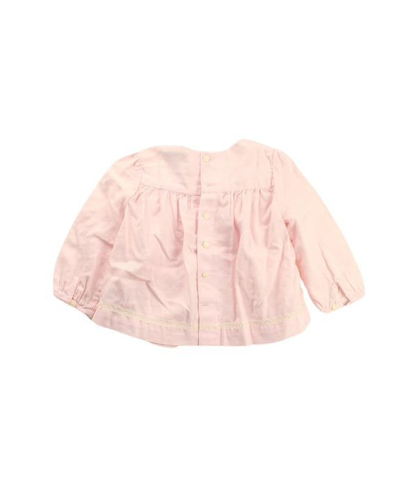 A Pink Long Sleeve Dresses from Ralph Lauren in size 3-6M for girl. (Back View)