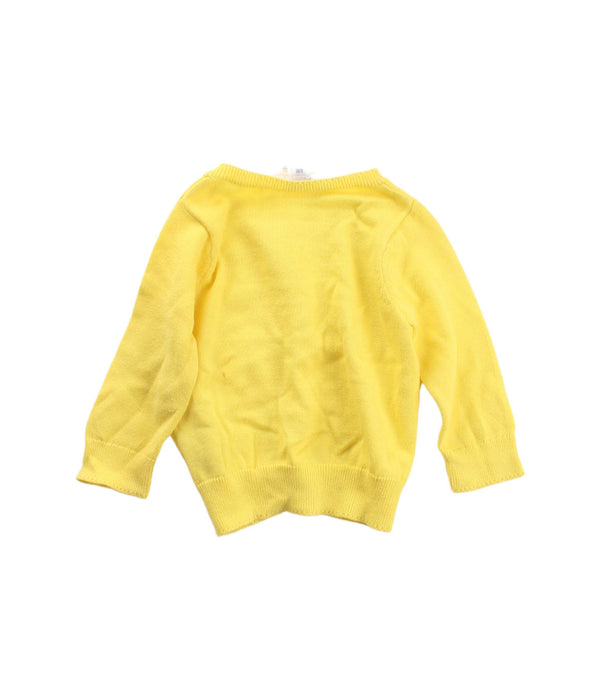 A Yellow Cardigans from Jacadi in size 3-6M for girl. (Back View)
