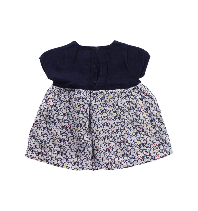 A Blue Short Sleeve Dresses from Jacadi in size 6-12M for girl. (Back View)