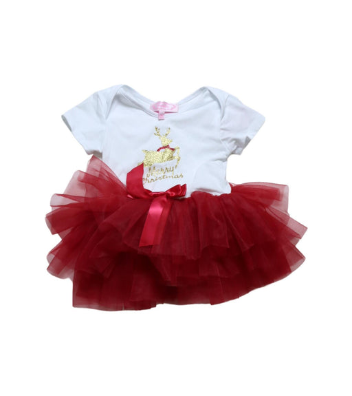 A White Short Sleeve Dresses from Popatu in size 18-24M for girl. (Front View)