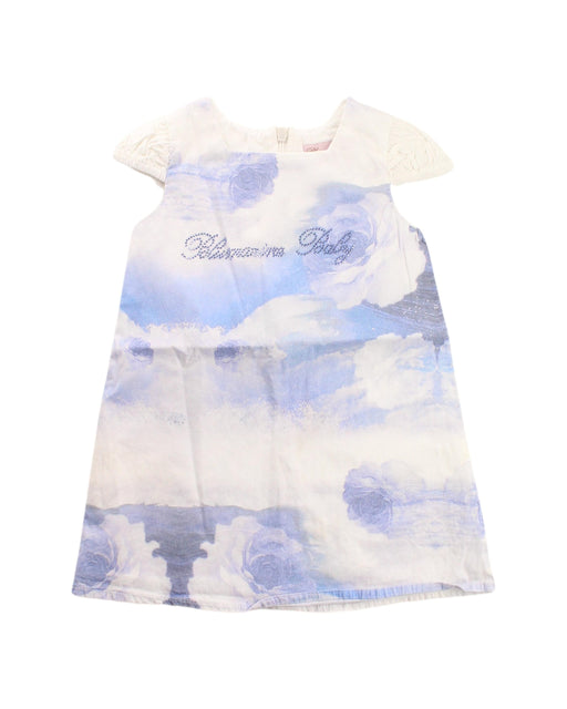 A White Short Sleeve Dresses from Blumarine in size 6-12M for girl. (Front View)