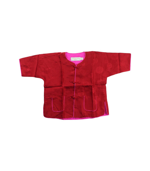 A Red Pants Sets from Shanghai Tang in size 3-6M for girl. (Front View)