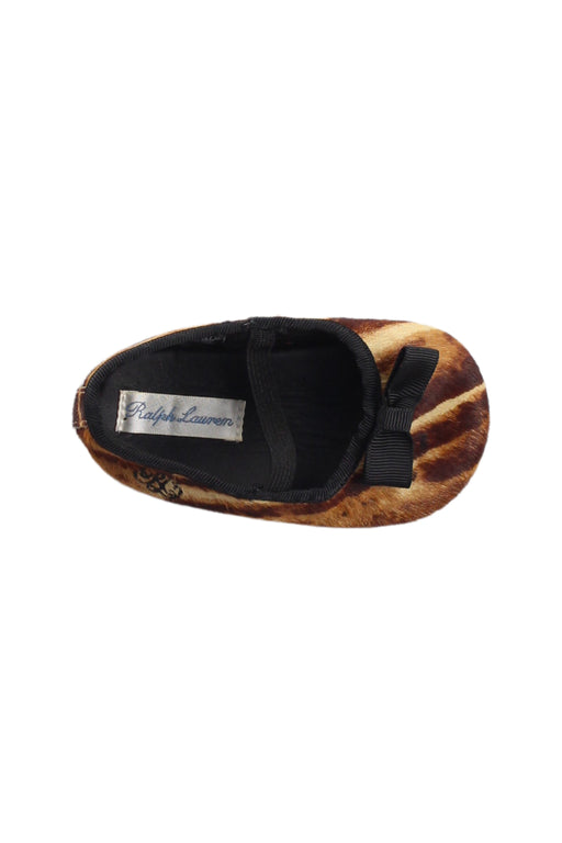 A Black Flats from Ralph Lauren in size 6-12M for girl. (Front View)